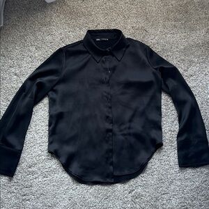 Zara Elegant Black Dress Shirt for Men